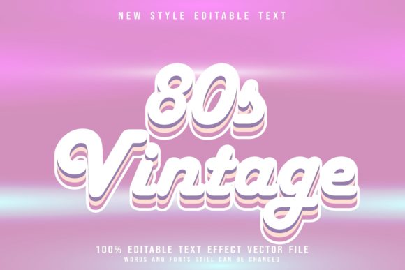 80s Vintage Editable Text Effect
