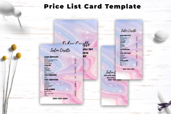 Editable Price List Template for Salons
