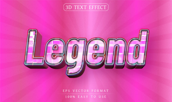 Editable Text Effect in 3d Font Style