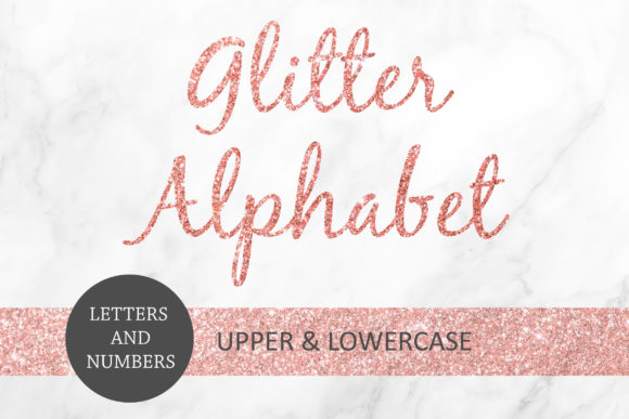 Enhancing Digital Design with Rose Gold Glitter Letters and Numbers