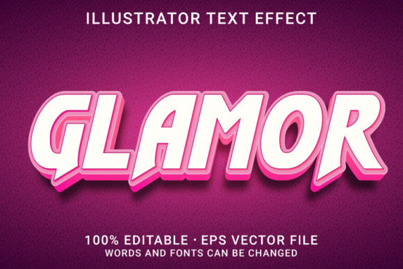 GLAMOR 3d -Editable Text Effect