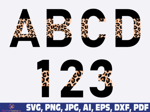 Half Leopard Font Alphabet Letters
