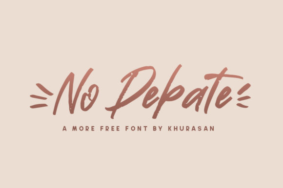 No Debate: The Brushed Handwritten Font for Bold Branding